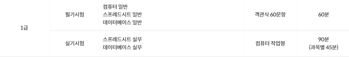 컴퓨터 활용능력 1급