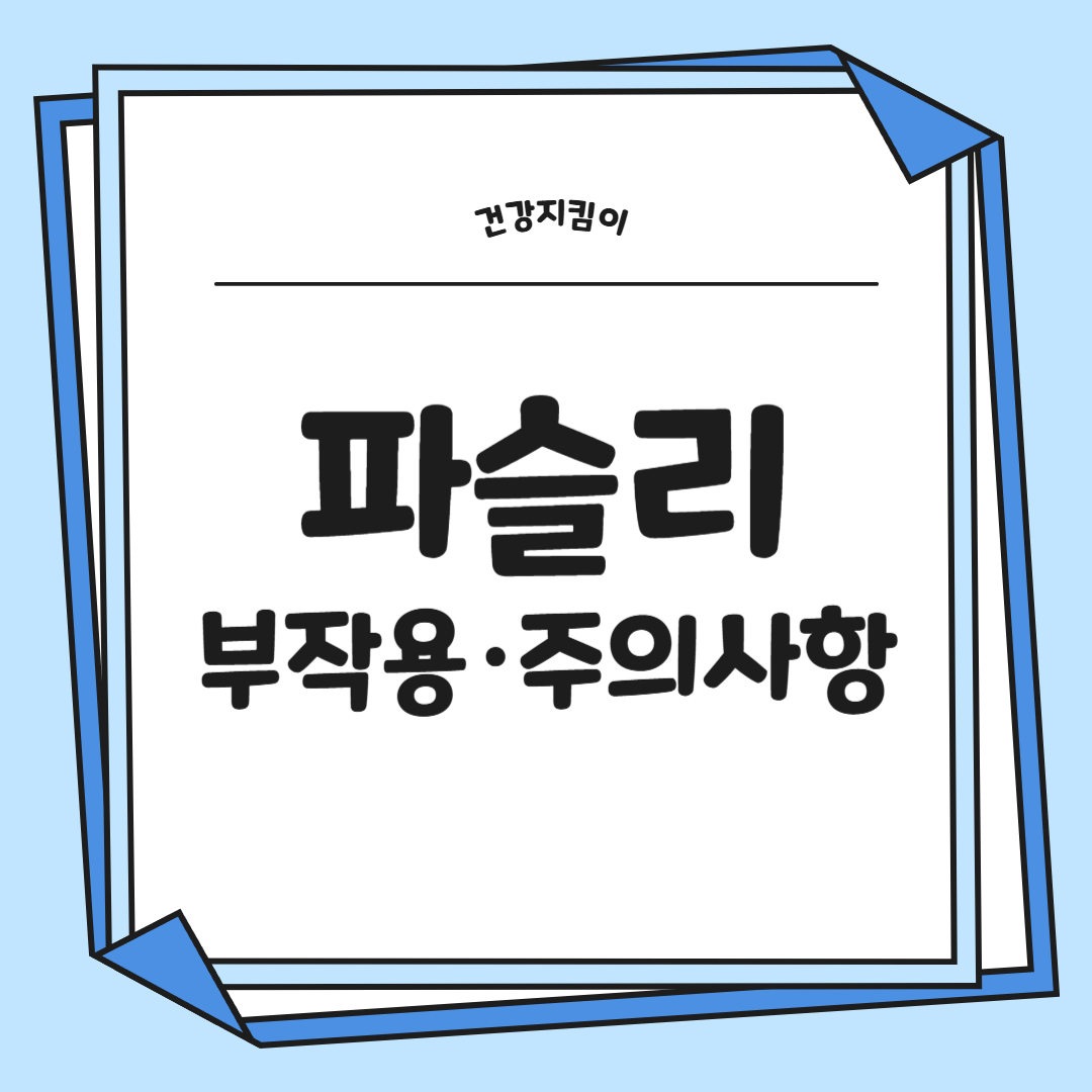 파슬리의 효능 부작용 먹는법 고르는법