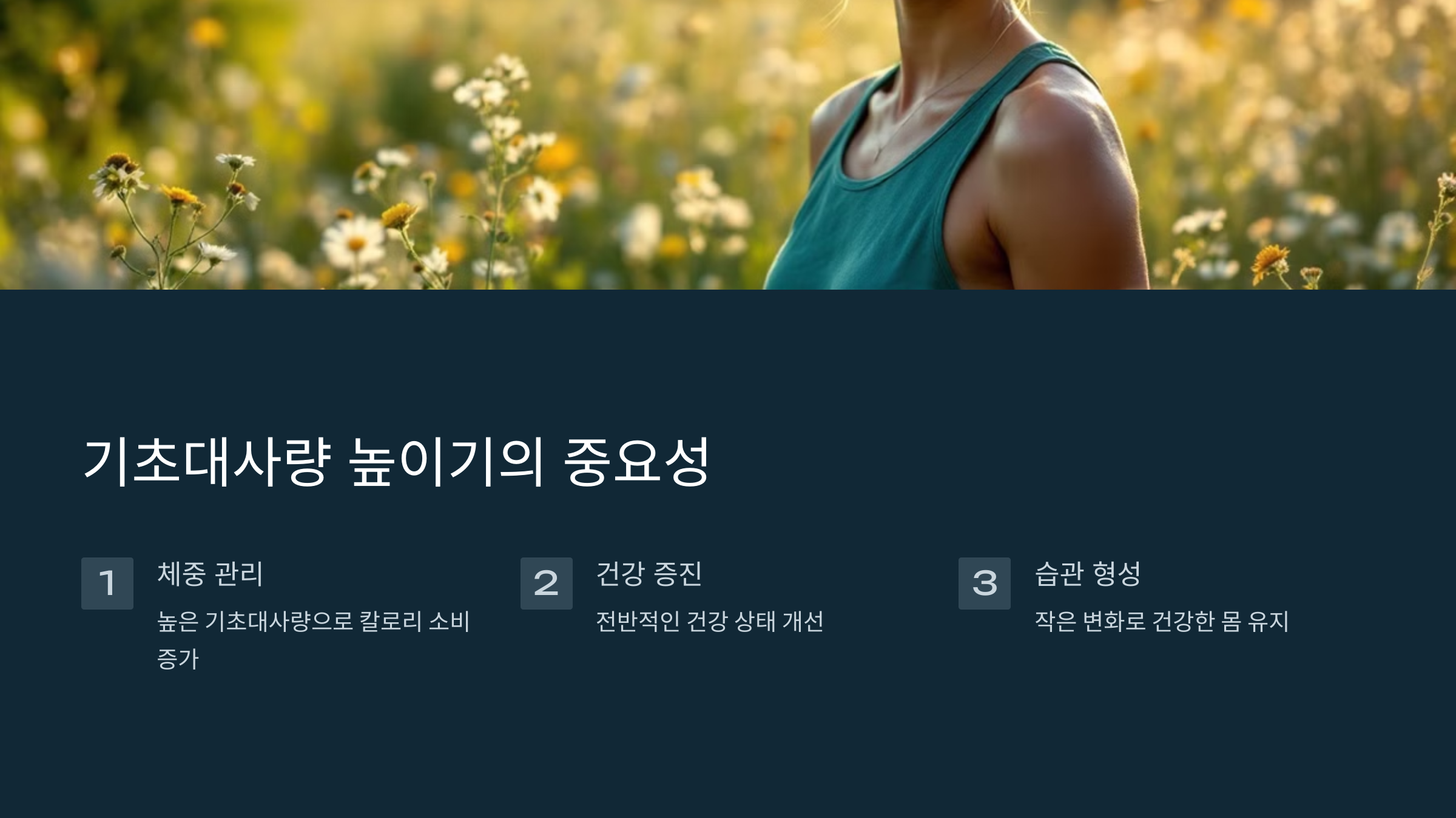 기초대사량을 높이는 생활습관