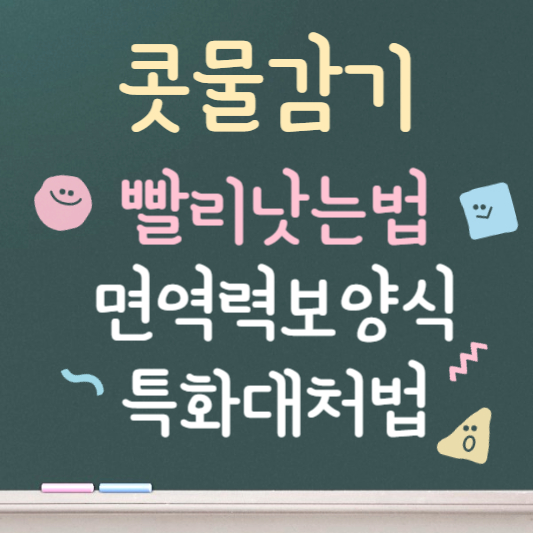 콧물 감기 빨리 낫는법