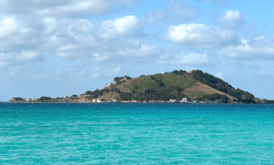 비양도 배경 에메랄드 바다