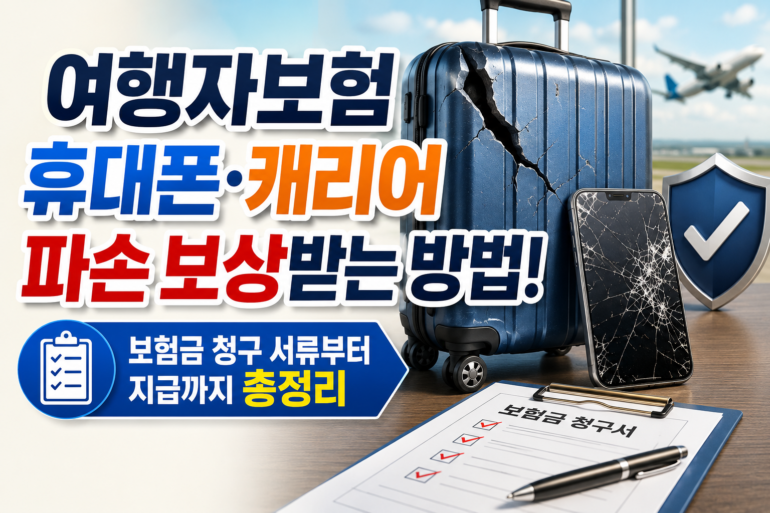여행자보험 휴대폰&middot;캐리어 파손 보상받는 방법! 보험금 청구 서류부터 지급까지 총정리 관련 사진