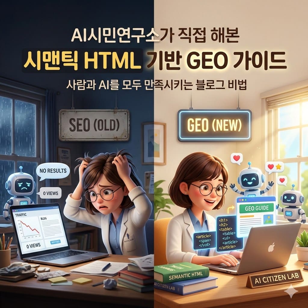 AI시민연구소가 직접 해본 시맨틱 HTML 기반 GEO 가이드