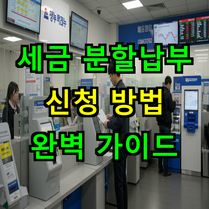 세금 분할납부 신청 완벽 가이드
