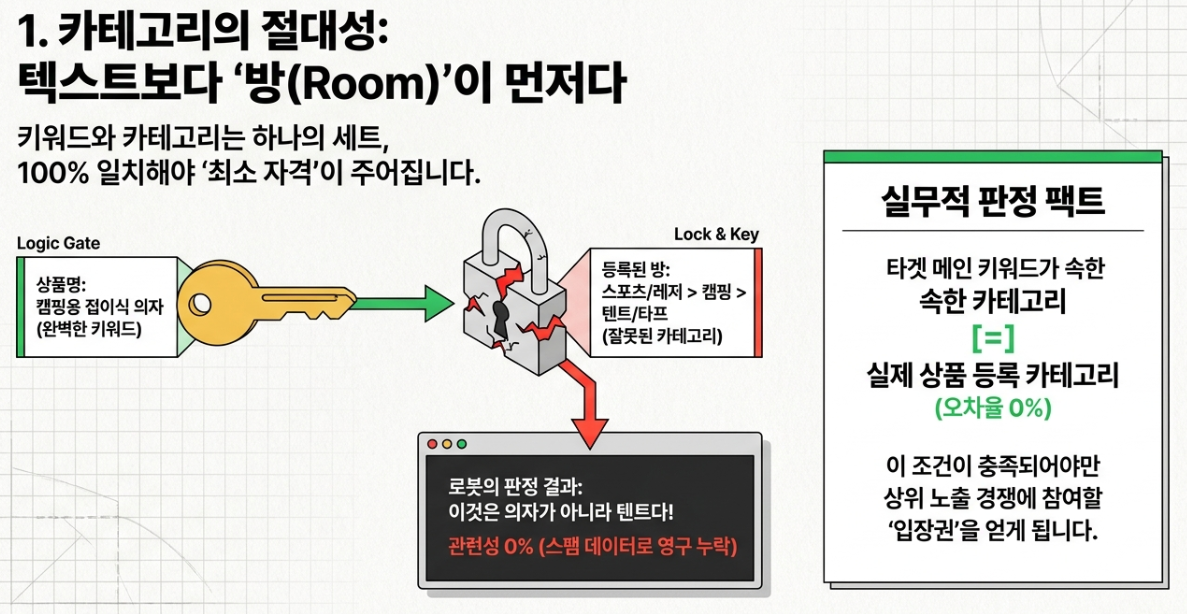 네이버 쇼핑 검색엔진 최적화 SEO 카테고리 미스매치 스팸 데이터 영구 누락 방어