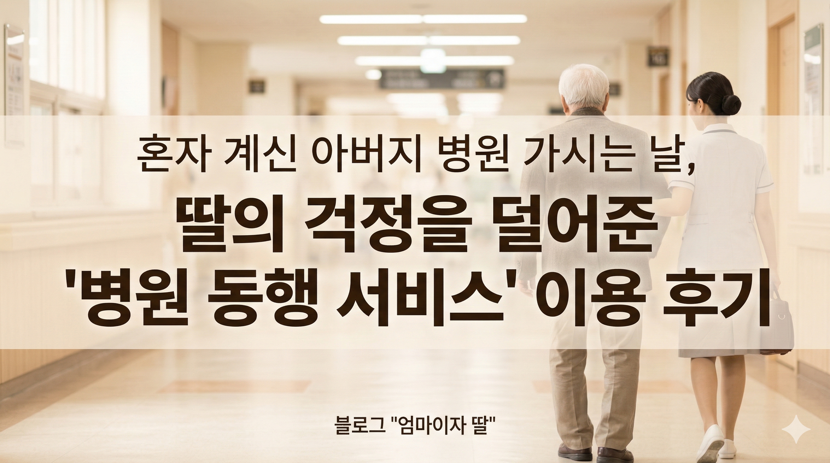 혼자 계신 아버지 병원 나들이, '병원 동행 서비스'