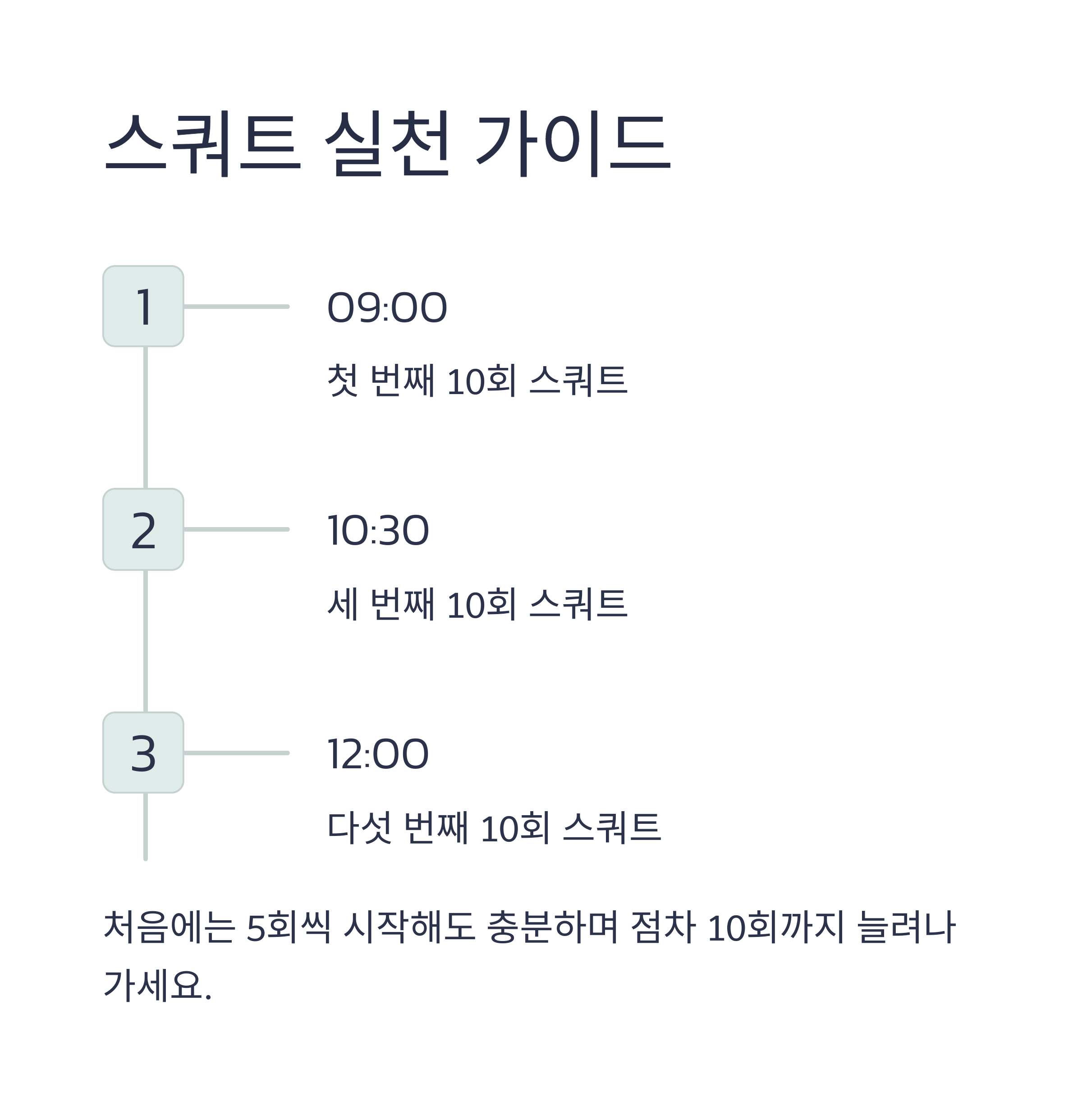 스쿼트 실천 가이드