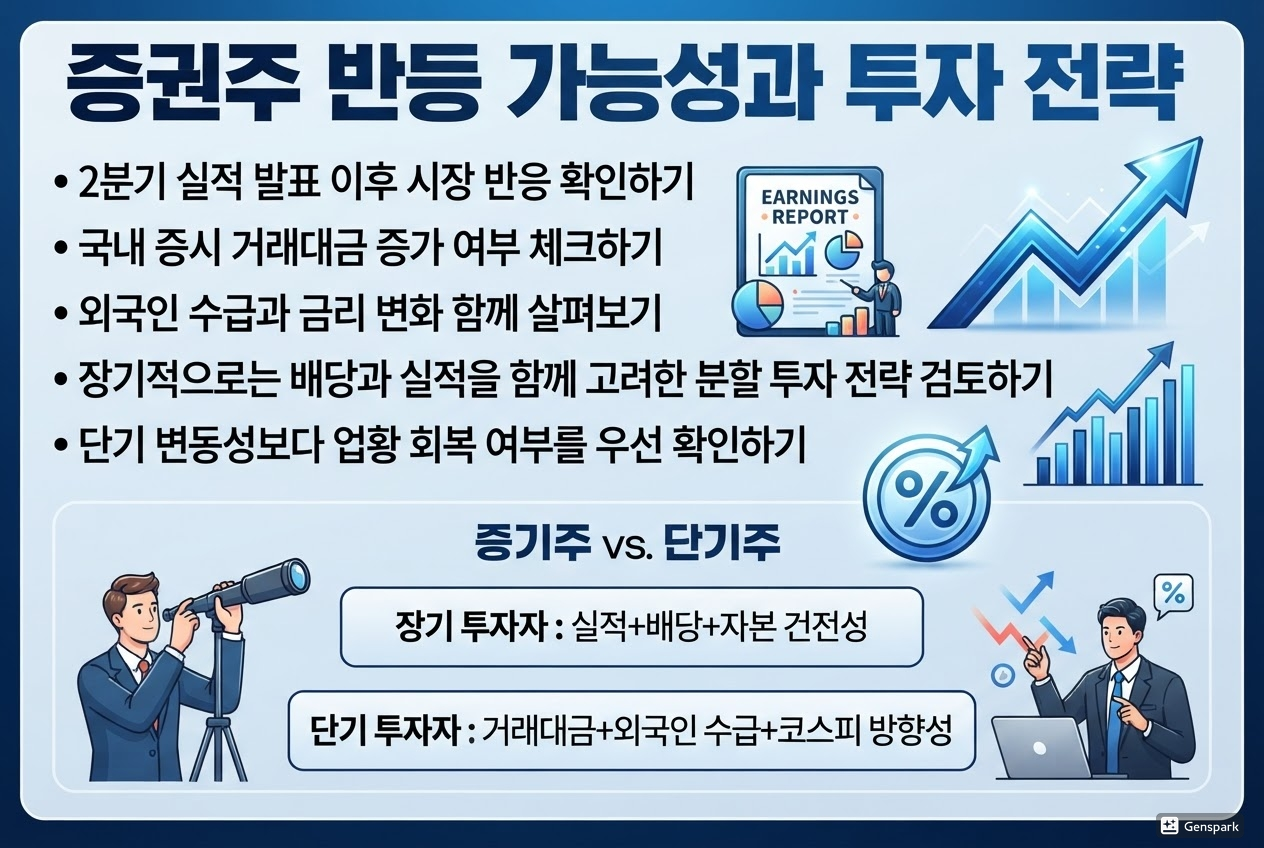 증권주 반등 가능성과 투자 전략