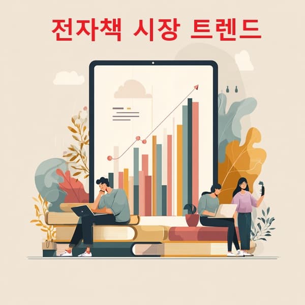 전자책 시장 성장 흐름을 보여주는 인포그래픽