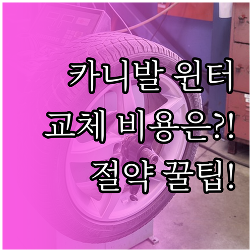 패밀리밴 카니발 윈터타이어 4개 교체..