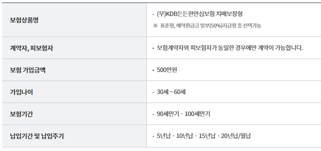 KDB든든한안심보험 치매보장형