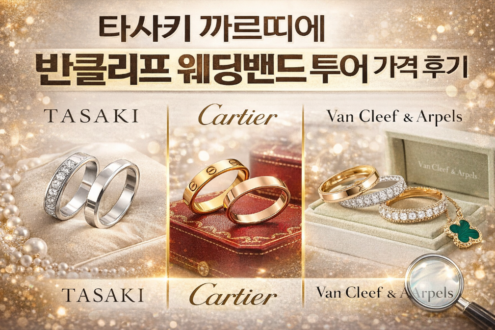 타사키 가르띠에 반클리프 웨딩밴드 투어 가격 후기 완벽 정리