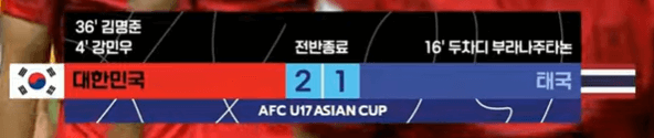 U17한국축구8강경기