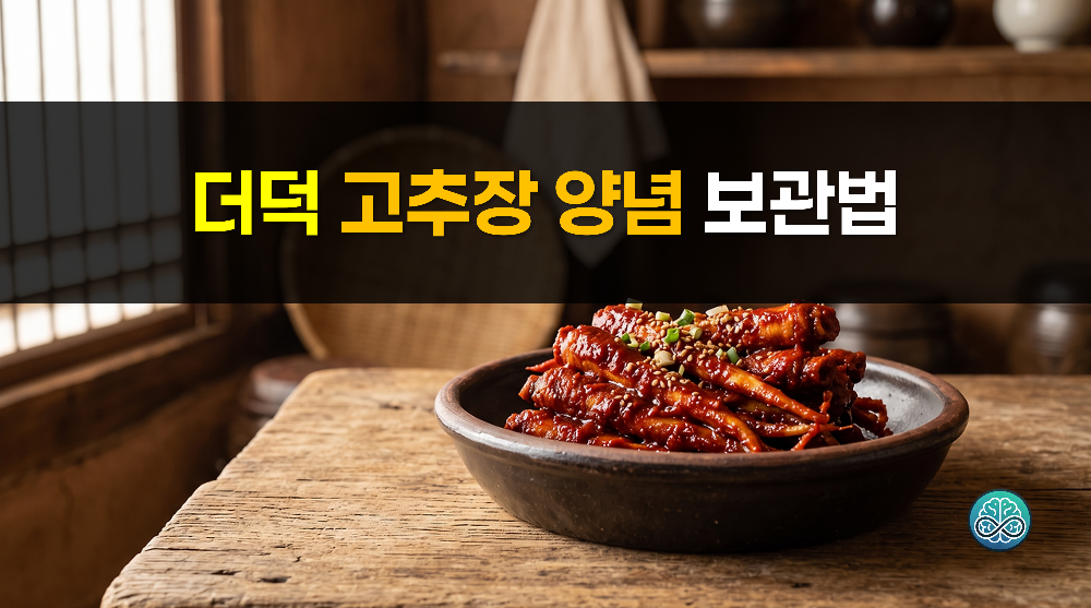 더덕 고추장 양념 보관법 - 물 생김 없이 1년 내내 아삭한 완벽 가이드