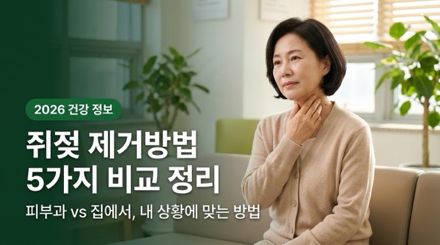 쥐젖 제거방법 5가지 비교 정리 피부과 치료 안내 썸네일