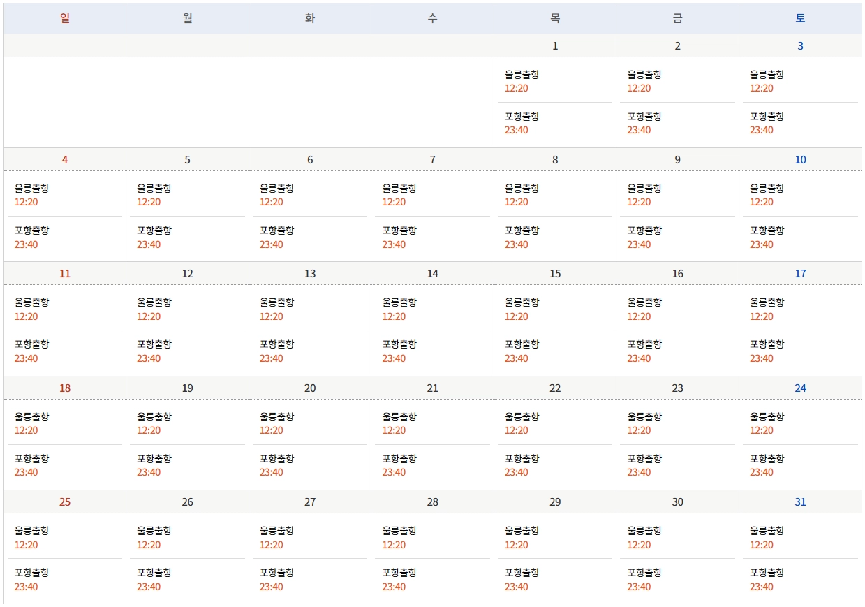 포항-울릉도-배편-예약-시간-가격