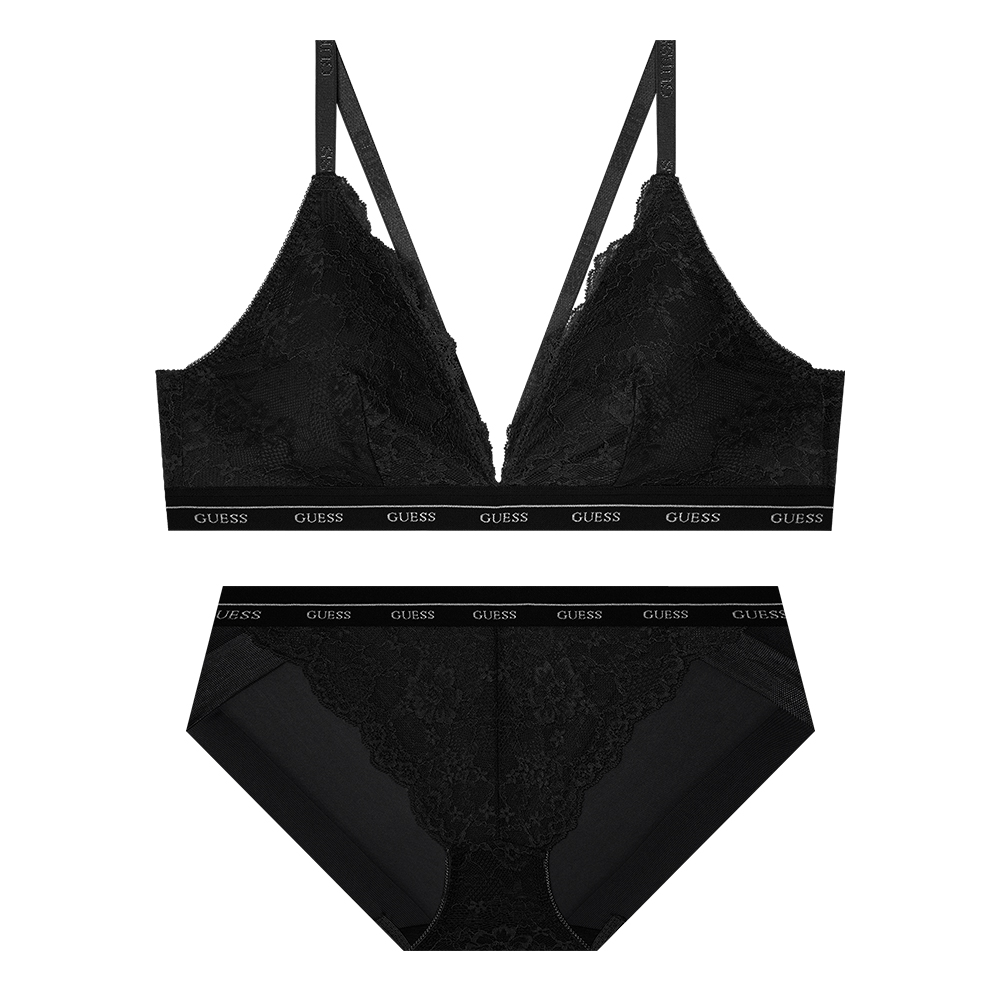 게스언더웨어 게스 소프트 레이스 브라렛 팬티 세트