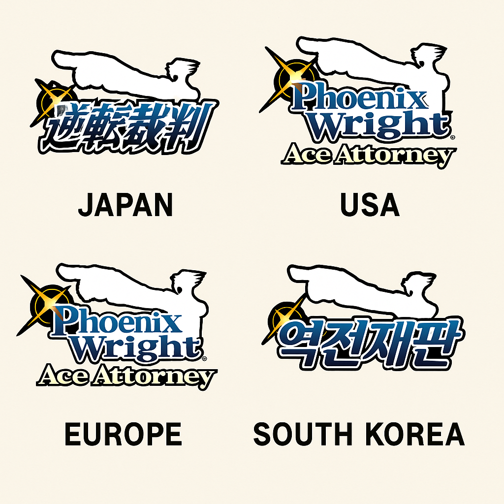 역전재판 나라별 시리즈 출시 순서 (일본, 북미, 유럽)