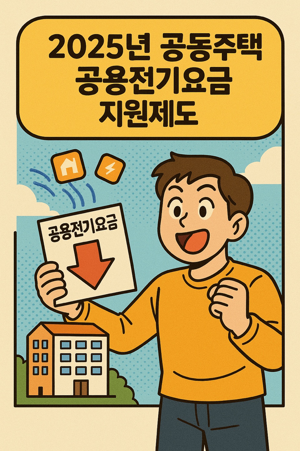 공용주택 전기요금 지원 제도 - 신청 방법, 신청 조건, 지원금 안내