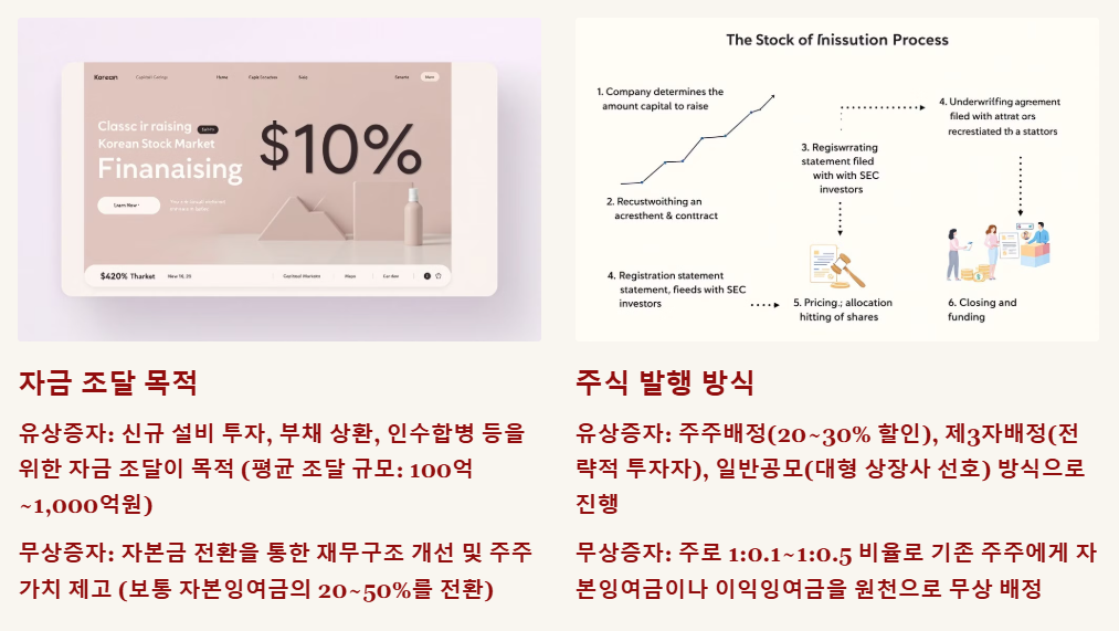 유상증자와 무상증자의 차이점