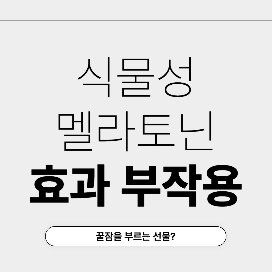 식물성 멜라토닌에 대한 이미지