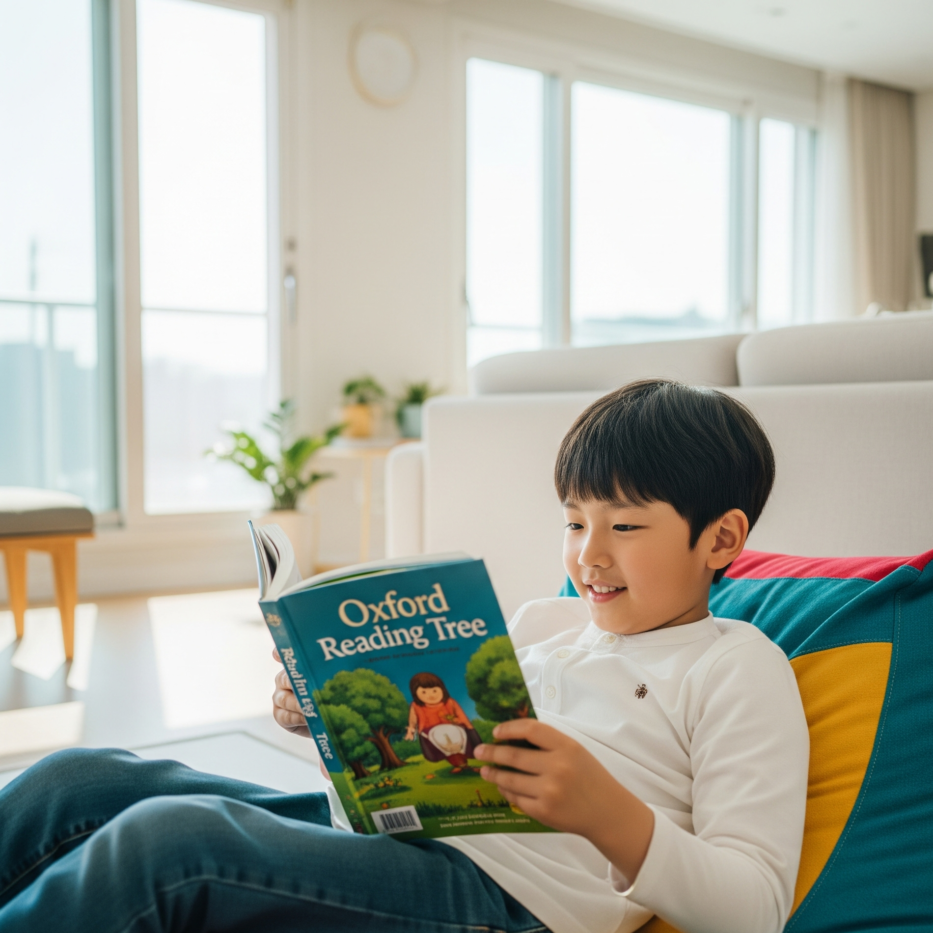 옥스포드 리딩 트리를 읽고 있는 초등학생