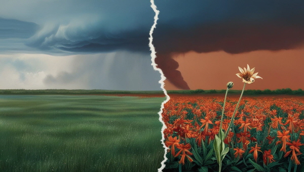 겉으로는 평화, 속으로는 불만에 관한 그림