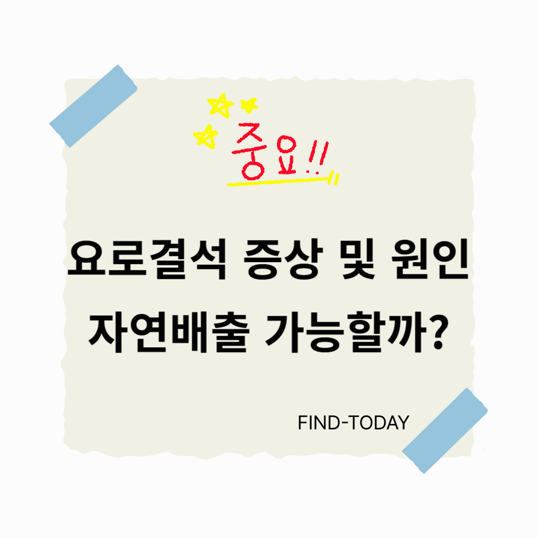 요로결석 증상 및 원인, 요로결석 자연배출 가능할까?