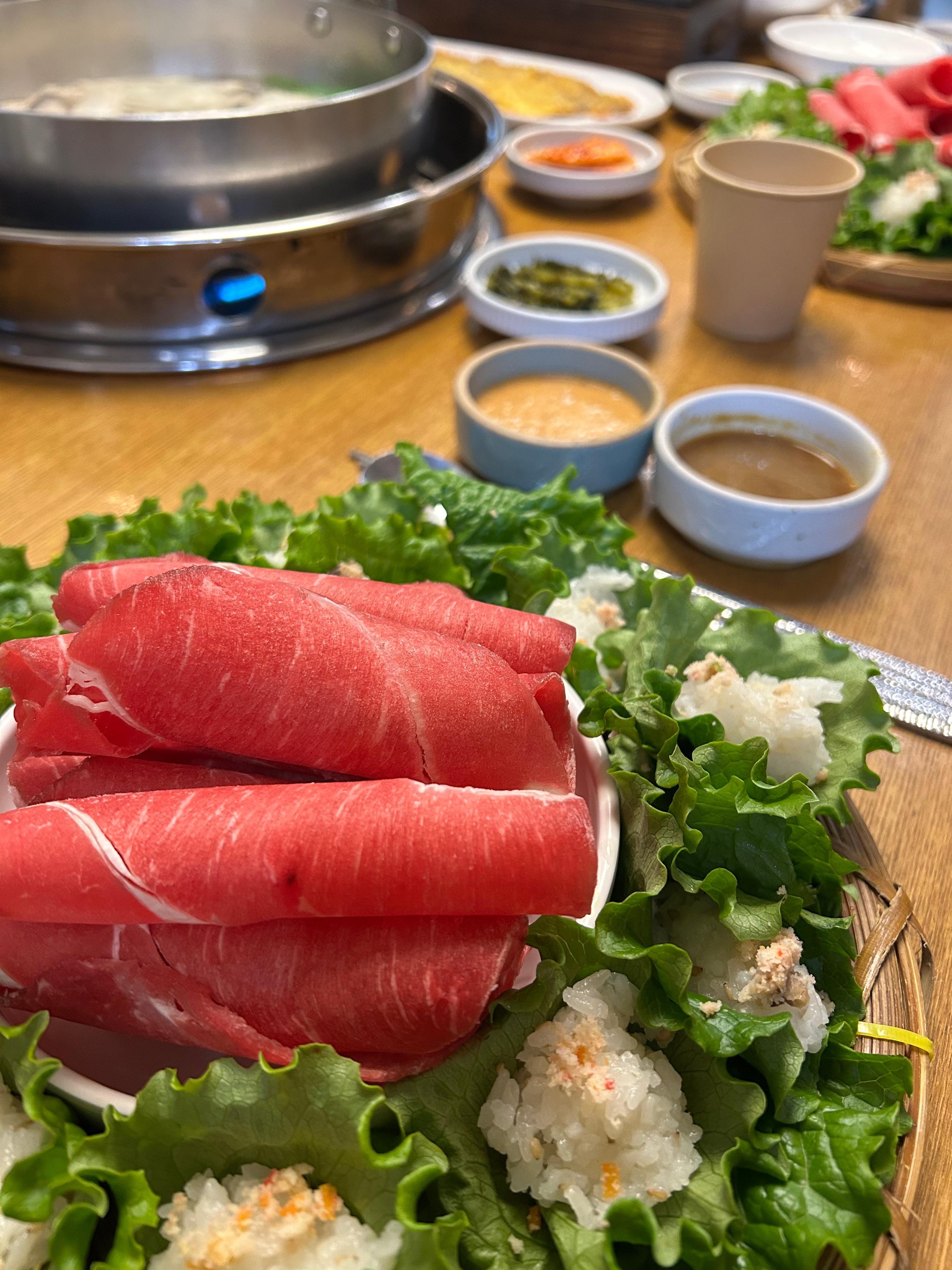 상추쌈 샤브샤브