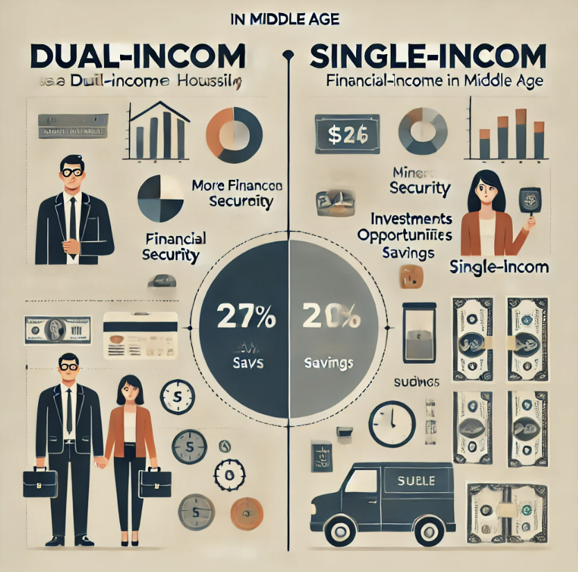 중년 맞벌이 vs 외벌이