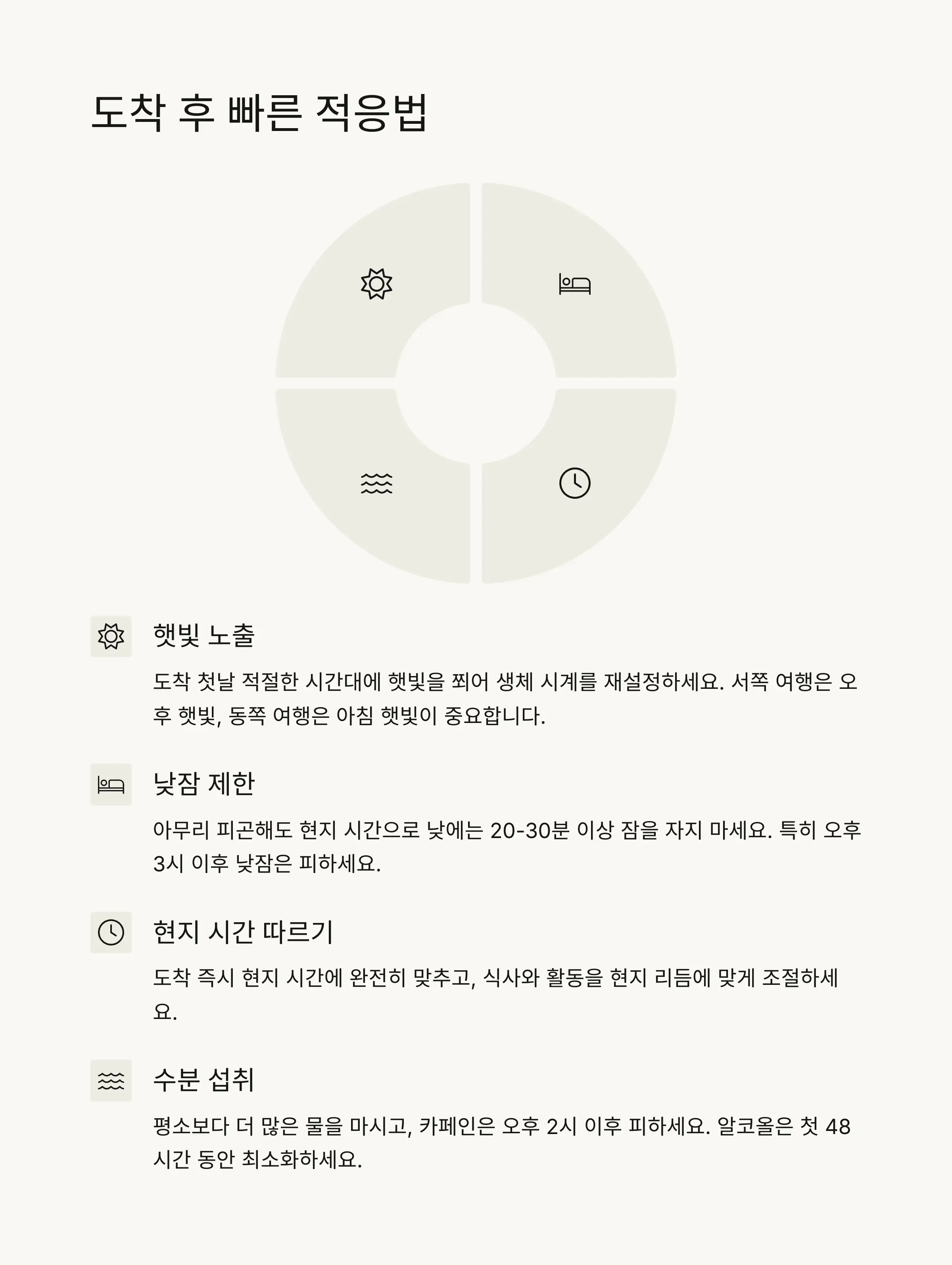 🛬 도착 후 빠른 적응법