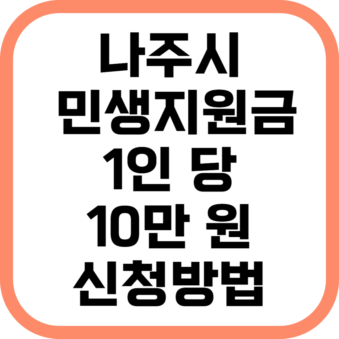 나주시 민생지원금 신청 방법 chak 착 앱 다운로드