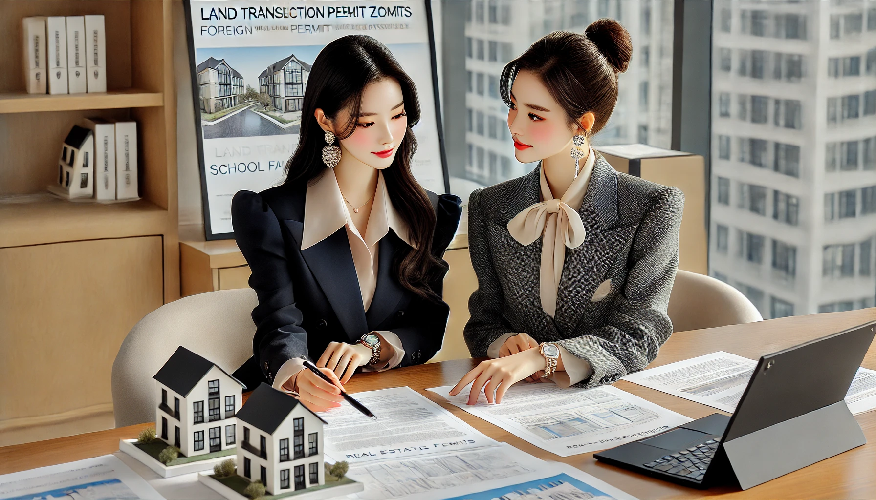 부동산 거래 허가 관련 확인하는 이미지