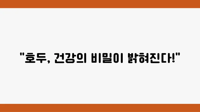 호두의 효능 12가지 건수위앾 몰형용