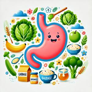 위와 위에 좋은 음식들의 모습