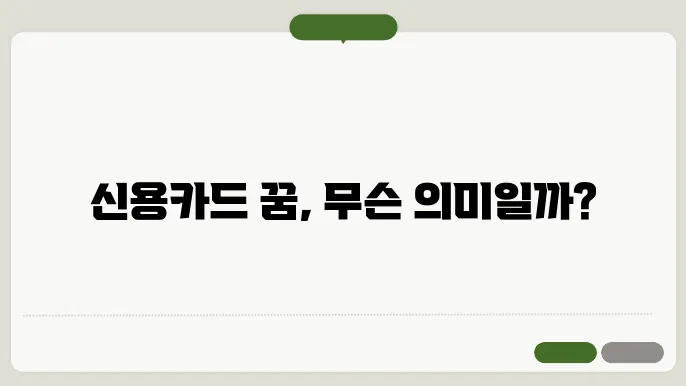 신용카드를 잃어버렸다