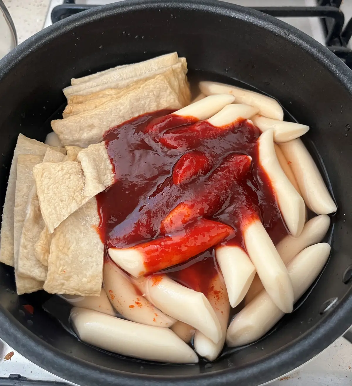 애플하우스-떡볶기-조리전