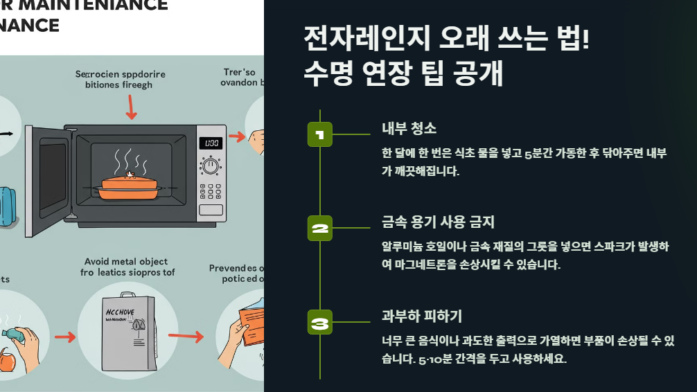 전자레인지 오래 쓰는 방법