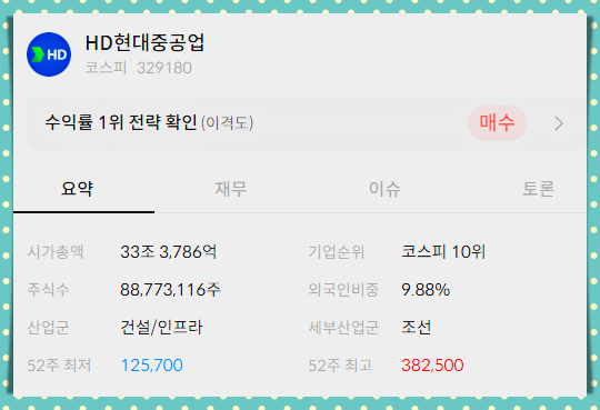 HD현대중공업 목표주가