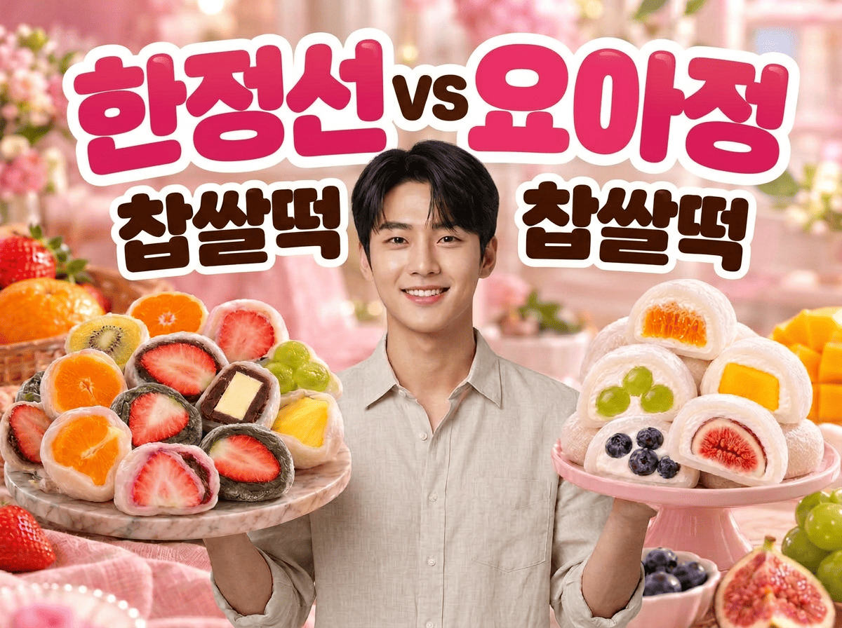 한정선 찹쌀떡 vs 요아정 찹쌀떡 대표 비교