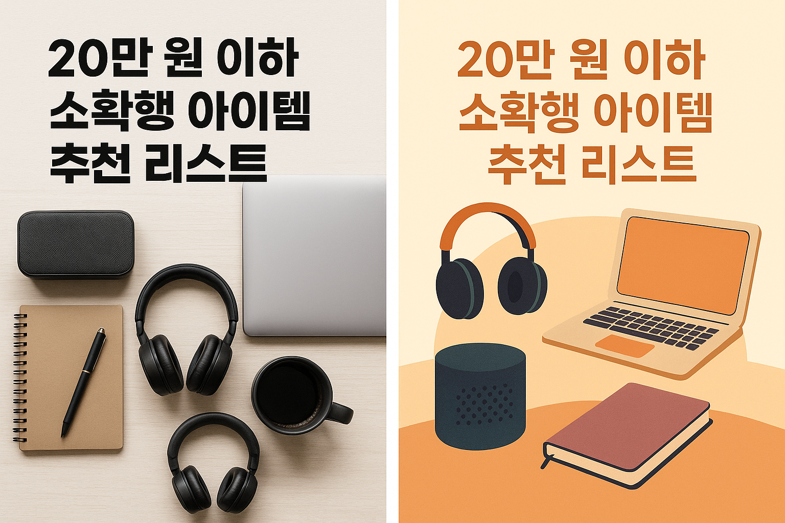 20만 원 이하 소확행 아이템 추천 리스트