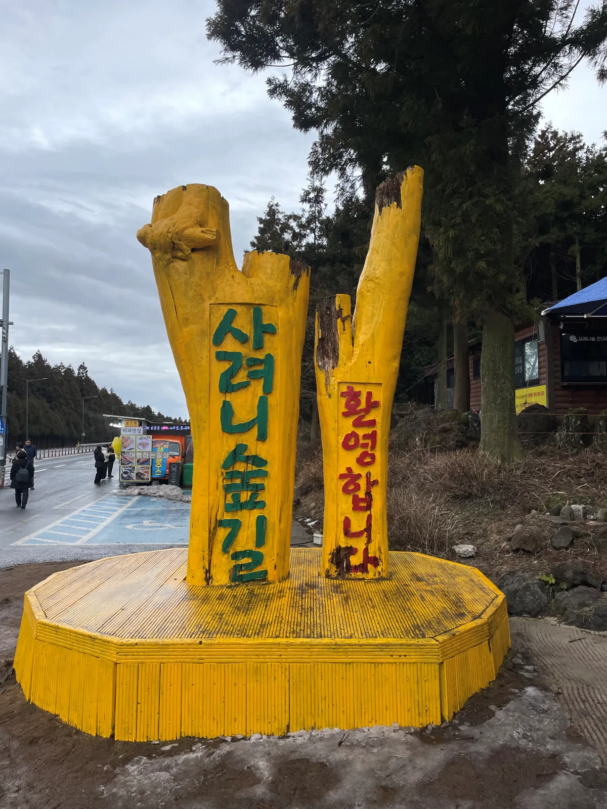 비오는날-제주-겨울에-가볼만한곳-사려니숲-무장애나눔길-위치-산책로-소요시간