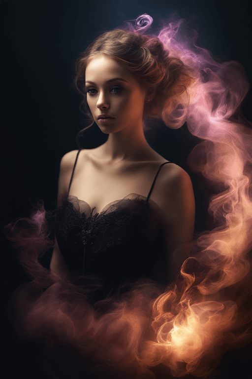 Playground AI로 생성한 그림(2) - 어둠 속의 여인