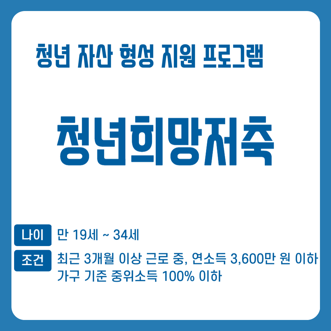 청년 자산 형성 지원 프로그램