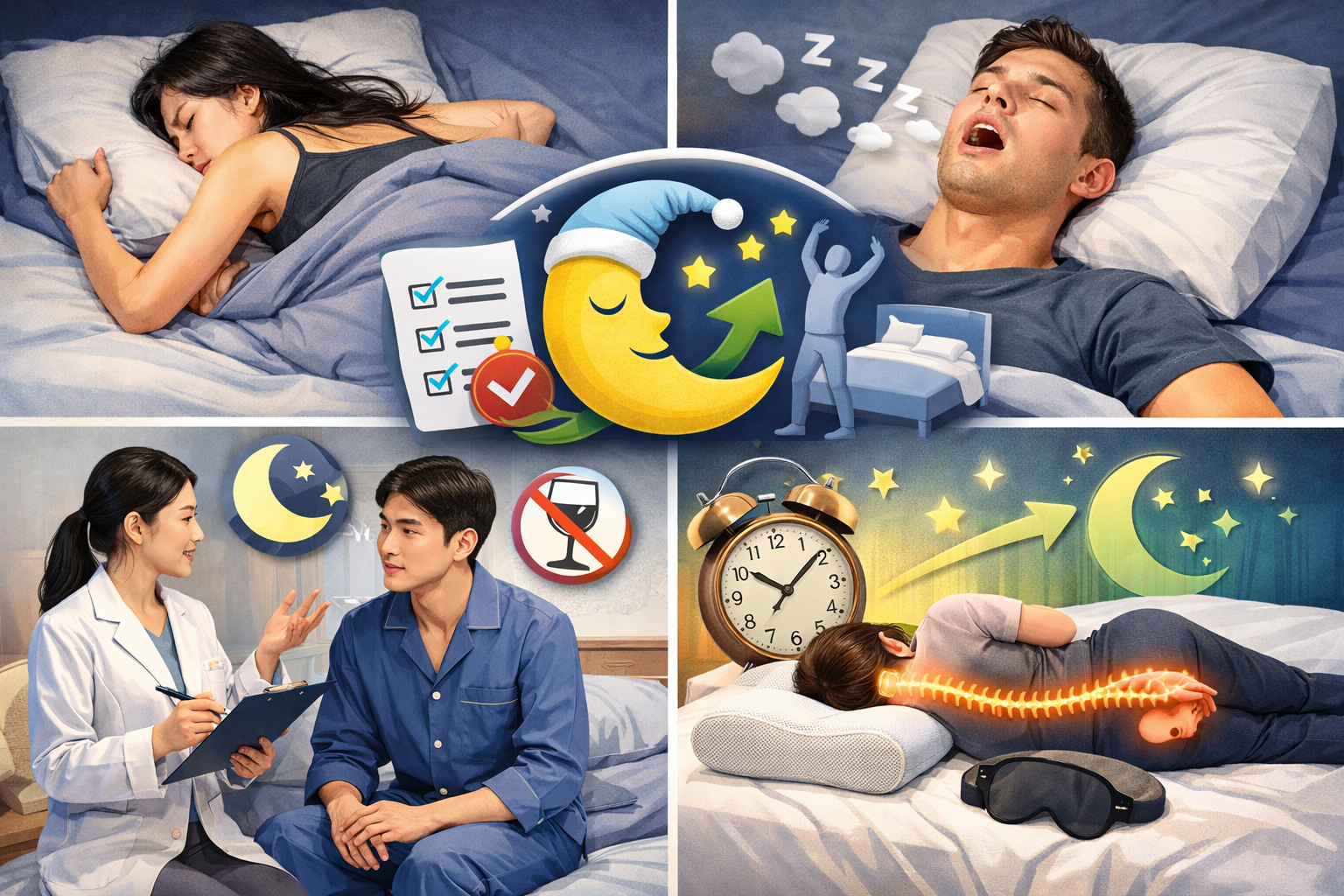 잠버릇이 수면의 질에 미치는 영향