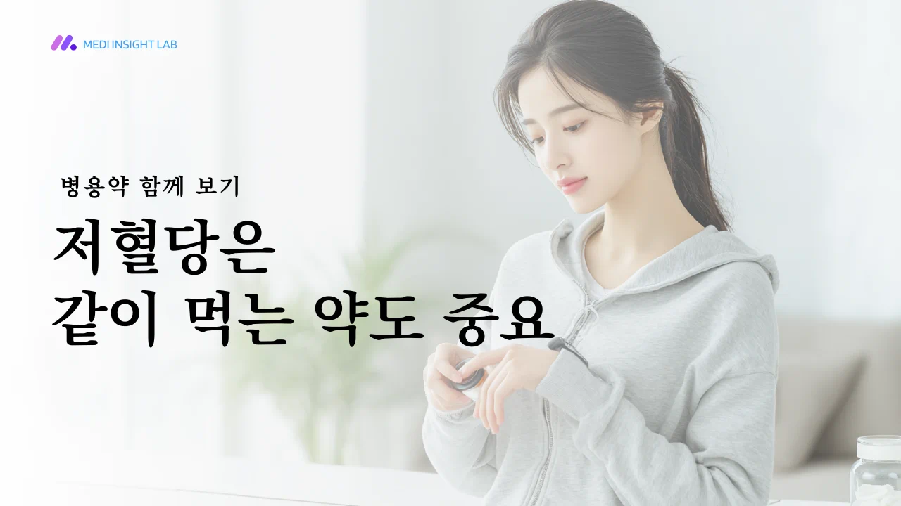 손에 작은 주스팩이나 사탕을 들고 몸 상태를 살피는 한국인 성인, 저혈당 신호를 조심스럽게 인식하는 장면