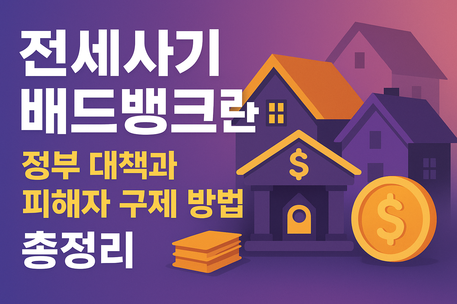 전세사기 배드뱅크란? 정부 대책과 피해자 구제 방법