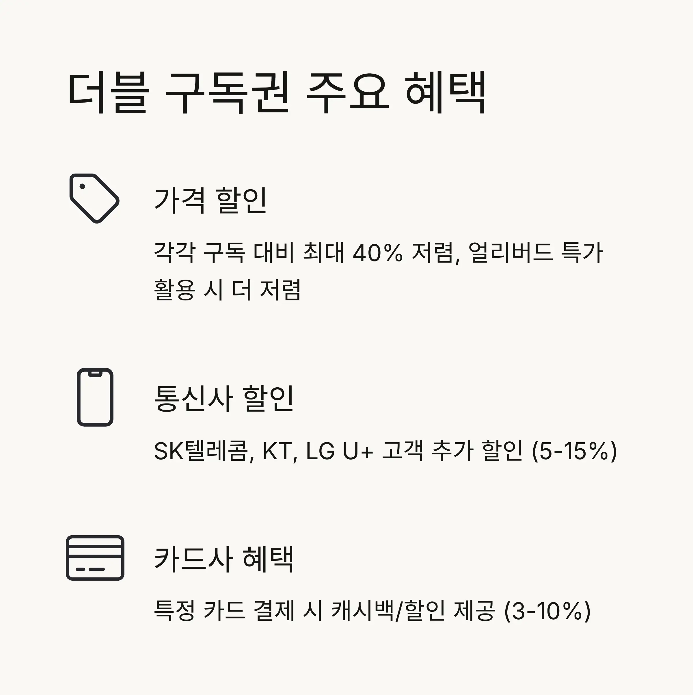 ✨ 더블 구독권 혜택과 할인 정보