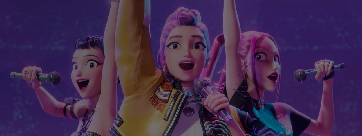 3인 주인공 노래부르는 장면