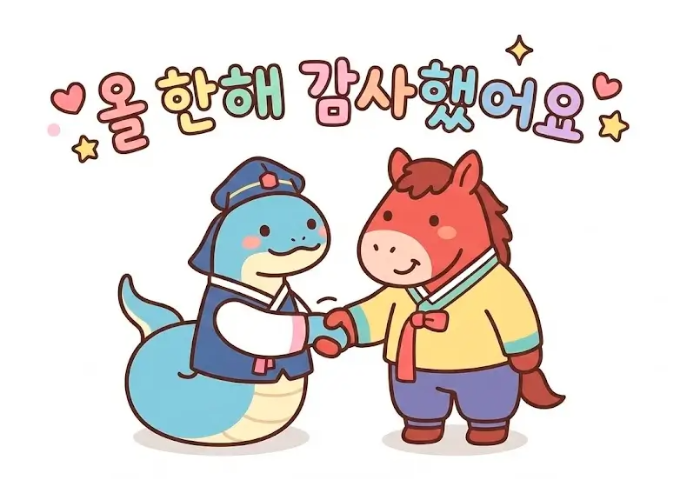 뱀과 말 악수